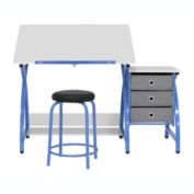 SD Studio Designs Venus Craft Station with Matching Stool - Blue/White