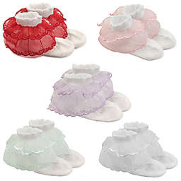 Wrapables Lil Miss Emily Double Layer Lace Ruffle Socks (Set of 5) / Size 4-6