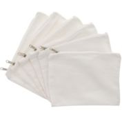 Bright Creations DIY Blank Cotton Canvas Makeup Bag with Zipper (8 x 6 in, 6 Pack)