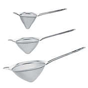 U.S. Kitchen Supply&reg; - Set of 3 Premium Quality Extra Fine Twill Mesh Stainless Steel Conical Strainers - 3", 4" and 5.5" Sizes