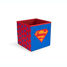 DC Comics Superman Logo 11-Inch Storage Bin Cube Organizers, Set of 2   Fabric Basket Container, Cubby Cube Closet Organizer   Comic Book Superhero Toys, Gifts And Collectibles