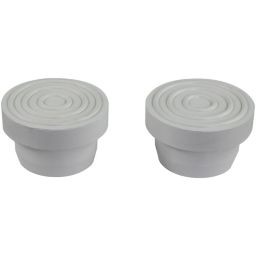 Pool Central Set of 2 White Swimming Pool Ladder Inside Bumper Plug Fittings for Handrails 2.25\