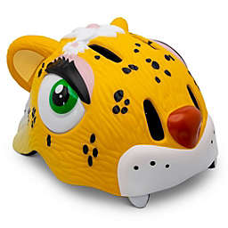 Crazy Safety   Bicycle Helmet for Kids   Yellow Leopard   Head Size 19-21.5 inches (typically 3-8 years)   CPSC Certified