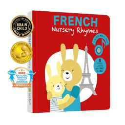 Cali's Books French Nursery Rhymes Book - Educational Sound Books for Toddlers 1-3 Years Old - Interactive Singing Music Toys for Bilingual Children with Lyrics & Translations - Musical Gifts for Kids