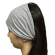 Wrapables Wide Headband Hair Accessory with Sparkles for Dress Up, Light Gray