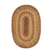 Home Spice Decor 13" x 19" Placemat Oval Harvest Jute Braided Accessories, Set of 4