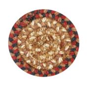 Home Spice Decor 4" Coaster Round Gingerbread Jute Braided Accessories - 8 Pack