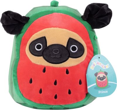 Squishmallow New 8&quot; Prince The Watermelon Pug - Official Kellytoy 2022 Plush - Soft and Squishy Dog Stuffed Animal Toy - Great Gift for Kids
