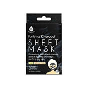 Pursonic   Purifying Charcoal Sheet Mask with Active Charcoal & Anti-Aging Properties for Relieving Redness and Irritated Skin - Cleansing & Soothing (Pack of 5)