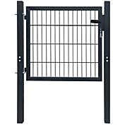 Home Life Boutique 2D Fence Gate (Single) Anthracite Gray 41.7" x 51.2"