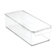 mDesign Plastic Kitchen Food Storage Bin with Handle, Lid