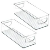 mDesign Small Storage Organizer Bin for Breast Milk/Formula, 2 Pack