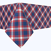 Fabric Textile Products, Inc. Rectangular Tablecloth, 100% Polyester, 60x84", Patriotic Tartan Plaid