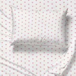 Saturday Park Pink Hearts 100% Organic Cotton Sheet Set