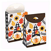 Big Dot of Happiness Fall Gnomes - Autumn Harvest Gift Favor Bags - Party Goodie Boxes - Set of 12