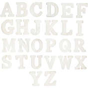 Bright Creations Standing Wooden Alphabet Letters for DIY Crafts, Farmhouse Wall Decor, Weddings (6 in, White, 26 Pieces)