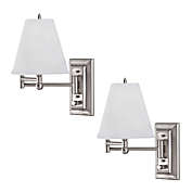 Kitcheniva 2-Pieces Wall Mount Swing Arm Reading Bedside Lamp