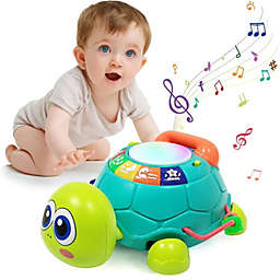 Musical Turtle Baby Toys For 6 -12 Months   Infant Light Up Crawling Music Toy   Ideal Gift for Easter & Christmas For Babies, Boys, Girls