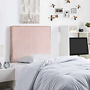 DormCo University Transitional Cushioned Dorm Headboard - Rose Quartz Velvet