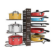 Kitcheniva Pot and Pan Organizer Rack for Cabinet, Adjustable 8 Non-Slip Tier