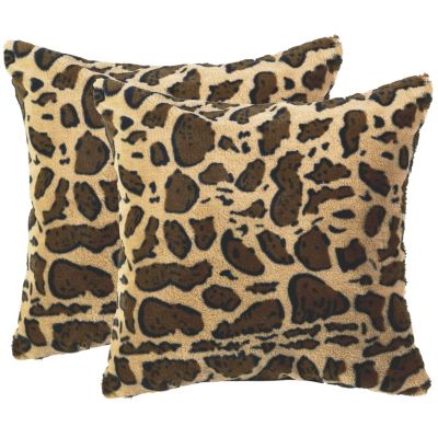 The Pillow Collection Wihe Animal Print Throw Pillow Cover Chili 