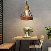 Kitcheniva Ceiling Hanging Pendant Lamp Wood Cage