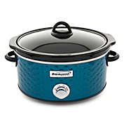Brentwood Scallop Pattern 4.5 Quart Slow Cooker in Blue
