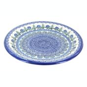 Blue Rose Polish Pottery Vena Dinner Plate