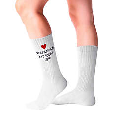 Light Autumn Love Socks with Message - Gift for Women - Novelty Birthday Socks Women's Present - Funny & Sweet Gift for Wife or Girlfriend - You Knock My Socks Off!
