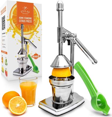 Zulay Kitchen Manual Citrus Press and Orange Squeezer with Bonus Metal Lime Squeezer