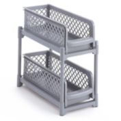 Jobar International 2 Tier 6" Under Sink Cabinet Organizer in Gray