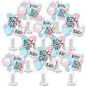 Big Dot of Happiness Baby Gender Reveal - Team Boy or Girl Party Centerpiece Sticks - Showstopper Table Toppers - 35 Pieces