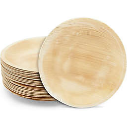 Juvale Areca Palm Leaf Plates, Single-Use Round Rustic Dinnerware (10 Inches, 24 Pack)