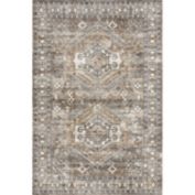 nuLOOM Mae Tribal Motif Machine Washable Area Rug