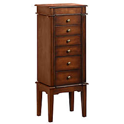 Nathan Direct Elite Mahogany Jewelry Armoire with 6 Drawer