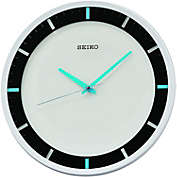 Seiko 12" Mari Art Deco Wall Clock, White