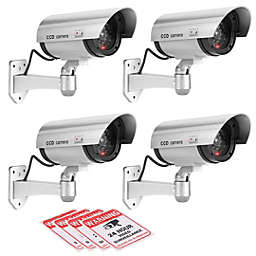 Fitnate Fake Camera CCTV Surveillance System with LED Red Flashing Light