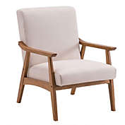 Kitcheniva Modern Durable Fabric Wood legs Single Recreational Accent Chair Sofa