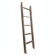 BrandtWorks Home Indoor Decorative 202L-WORN Modern Rustic Style Worn Black Ladder - 20" x 72"