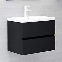 vidaXL Sink Cabinet Black 23.6
