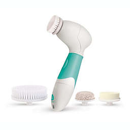 Pursonic Pursonic Advanced Facial and Body Cleansing Brush for Removing Makeup & Exfoliating Dead Skin - Includes 4 Multifunction Brush Heads  Facial, Body, Pumice Stone and Sponge (aqua)
