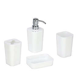 Jessar - 4 Pieces Bathroom Accessory Set, White