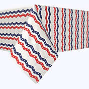 Fabric Textile Products, Inc. Rectangular Tablecloth, 100% Polyester, 60x84", Patriotic Chevron