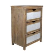 Cheungs Decorative Wooden 3 Drawer Side Cabinet