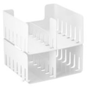 mDesign Stackable Closet Plastic Storage Organizer Divider