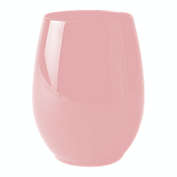 Smarty Had A Party 12 oz. Solid Pink Elegant Stemless Plastic Wine Glasses (64 Glasses)