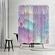 Americanflat 71" x 74" Shower Curtain, Iridescent Glitches by Emanuela Carratoni