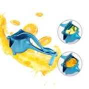 RAINBEAN Metal Aluminum Alloy Heavy Duty Hand Press Lemon Squeezer in Blue