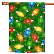 Toland Home Garden Dazzling Lights for Christmas Yellow and Green Rectangular House Flag 28" x 40"