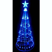 Northlight 4&#39; Blue LED Lighted Christmas Tree Cone Outdoor Yard Decor